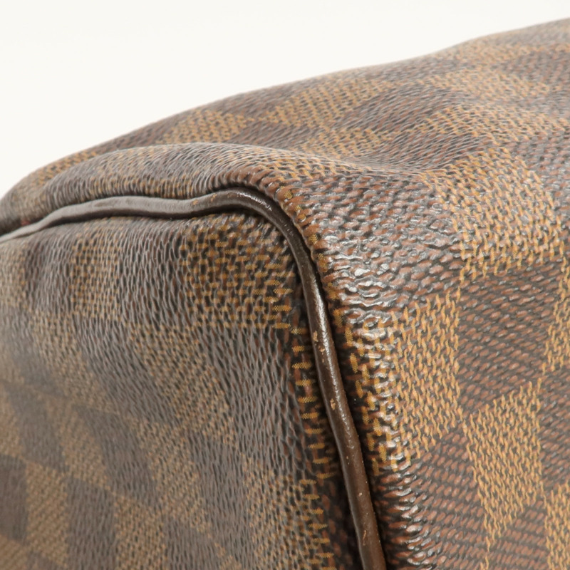 LOUIS VUITTON Damier Speedy 25金扣手挽袋-14