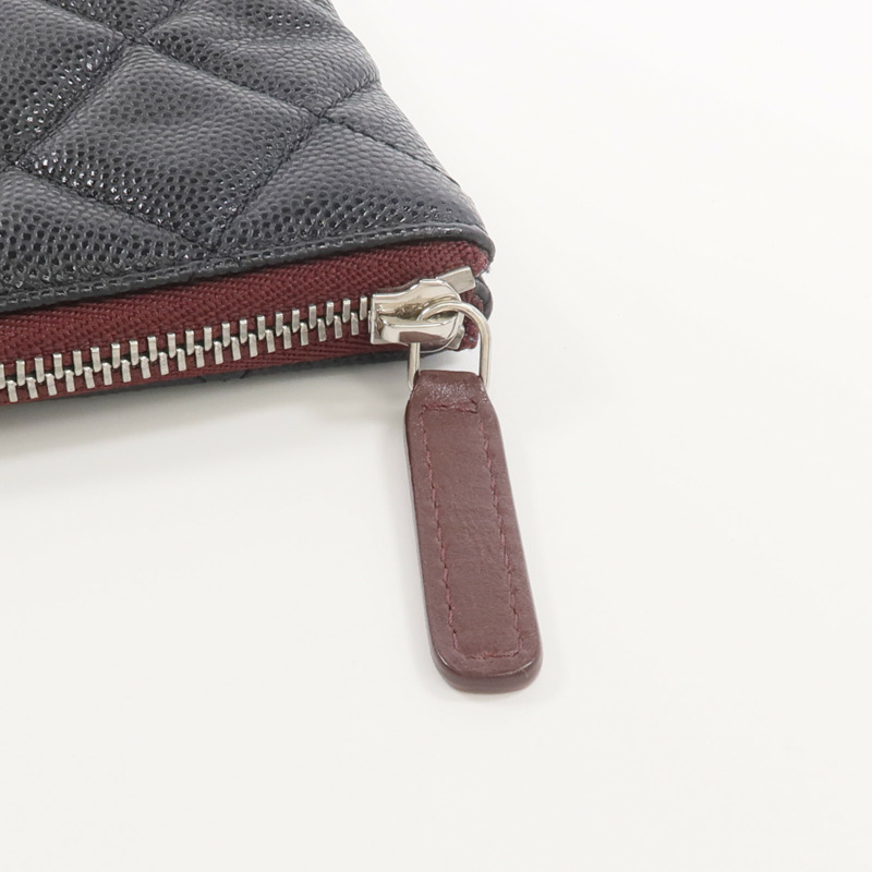 CHANEL 牛皮皮革Pouch銀扣手拿包-7