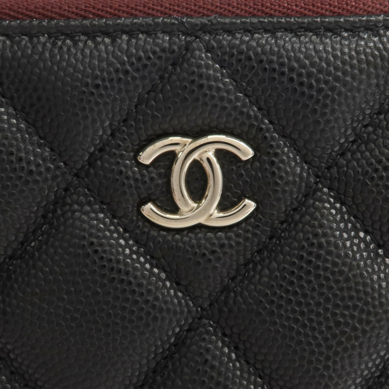 CHANEL 牛皮皮革Pouch銀扣手拿包-8