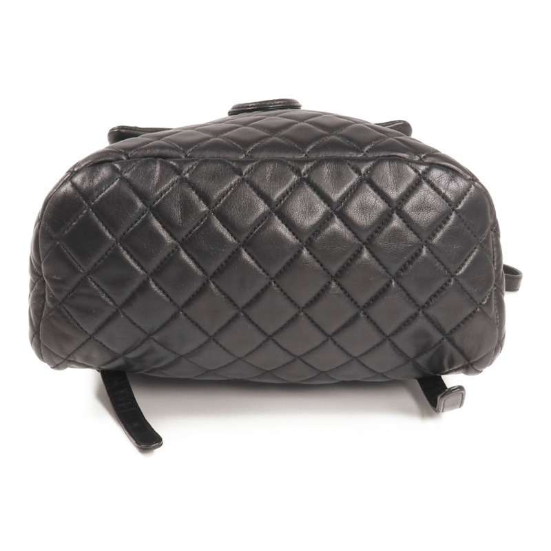 CHANEL 羊皮皮革Backpack銀扣背包-4