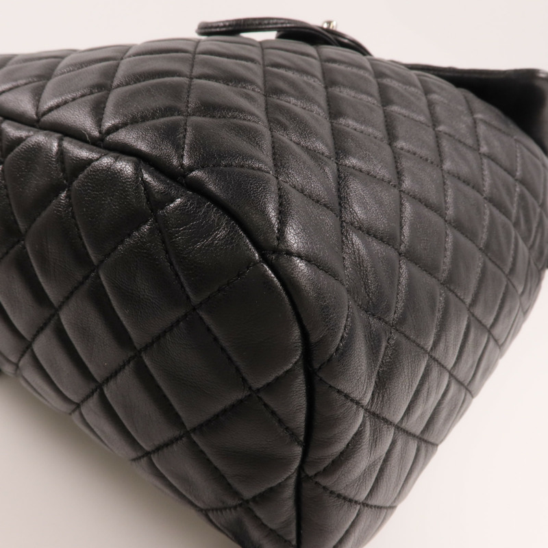 CHANEL 羊皮皮革Backpack銀扣背包-5