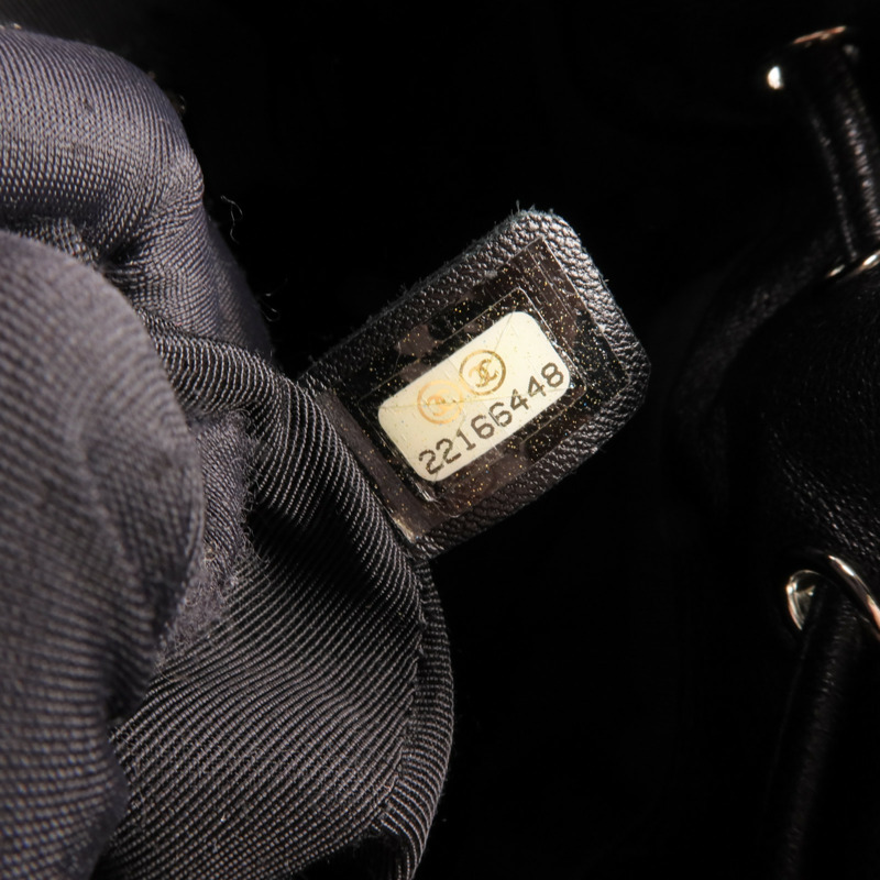 CHANEL 羊皮皮革Backpack銀扣背包-15