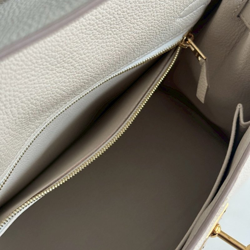 99新🆕 全配有購證🙌🏻 天菜包款🤍 Hermès 愛馬仕 Kelly 25 奶昔白金釦-10