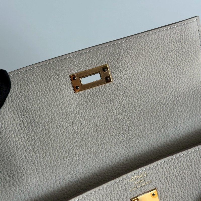 99新🆕 全配有購證🙌🏻 天菜包款🤍 Hermès 愛馬仕 Kelly 25 奶昔白金釦-13
