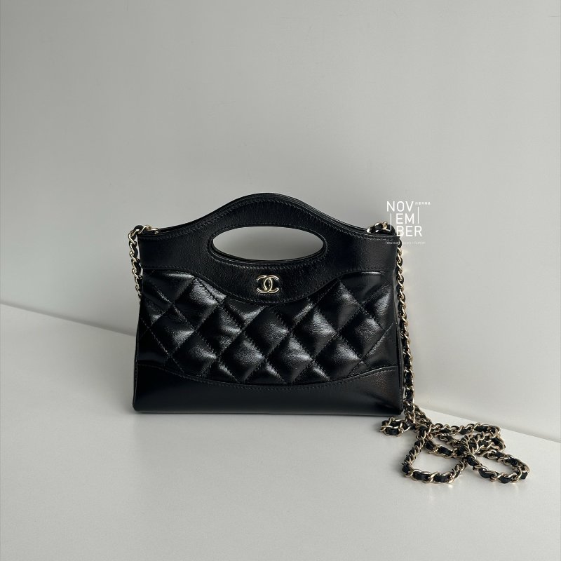 閒置新✨ 芯片款 Chanel 香奈兒 31 Bag nano 黑金-0