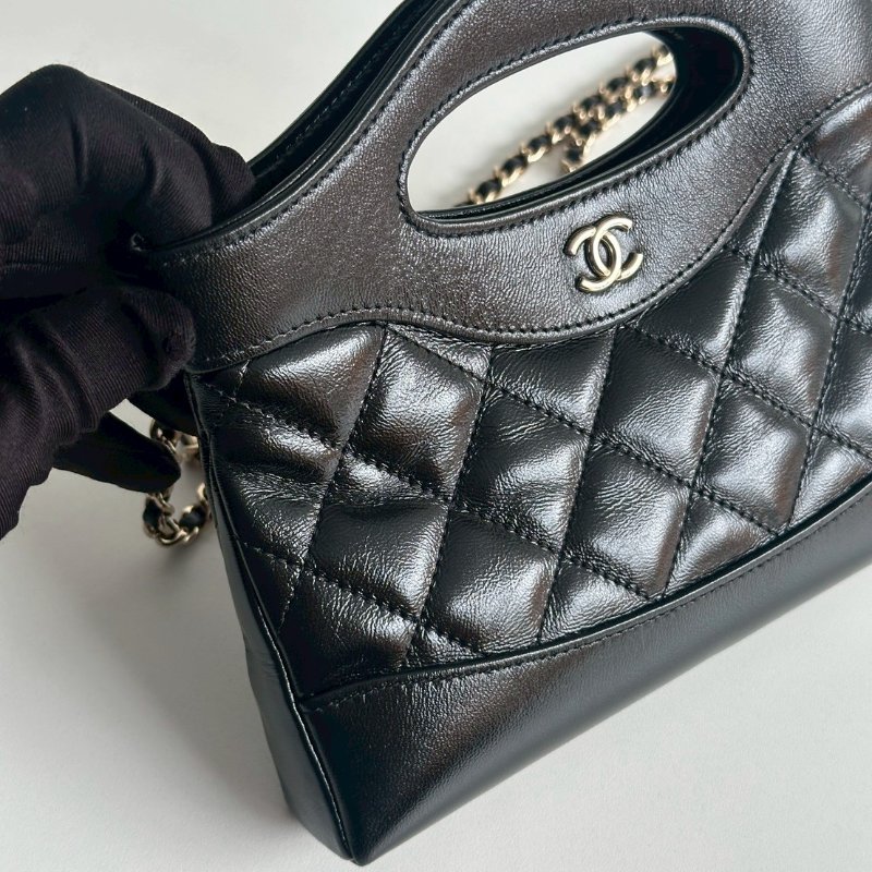閒置新✨ 芯片款 Chanel 香奈兒 31 Bag nano 黑金-14