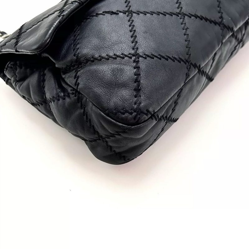 CHANEL 外縫機場包 黑色牛皮 尺寸34*18*5-3