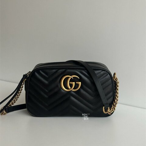 99新🆕 全配有購證🙌🏻 Gucci 古馳 GG相機包 黑金