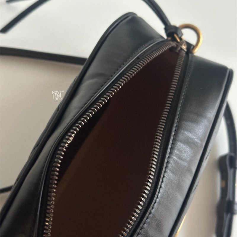 99新🆕 全配有購證🙌🏻 Gucci 古馳 GG相機包 黑金-6