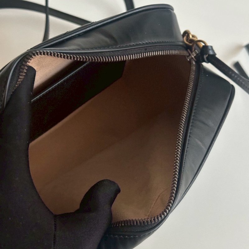 99新🆕 全配有購證🙌🏻 Gucci 古馳 GG相機包 黑金-8