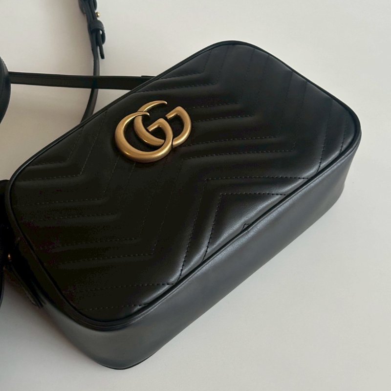 99新🆕 全配有購證🙌🏻 Gucci 古馳 GG相機包 黑金-9
