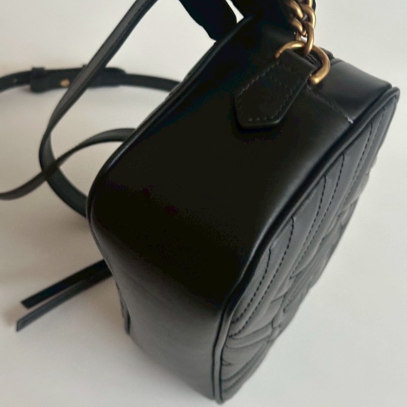 99新🆕 全配有購證🙌🏻 Gucci 古馳 GG相機包 黑金-10