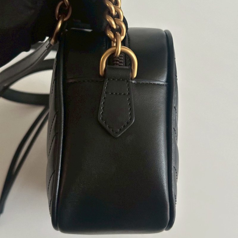 99新🆕 全配有購證🙌🏻 Gucci 古馳 GG相機包 黑金-11