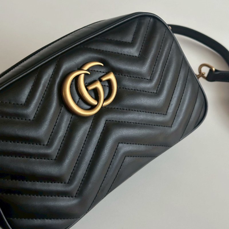 99新🆕 全配有購證🙌🏻 Gucci 古馳 GG相機包 黑金-14