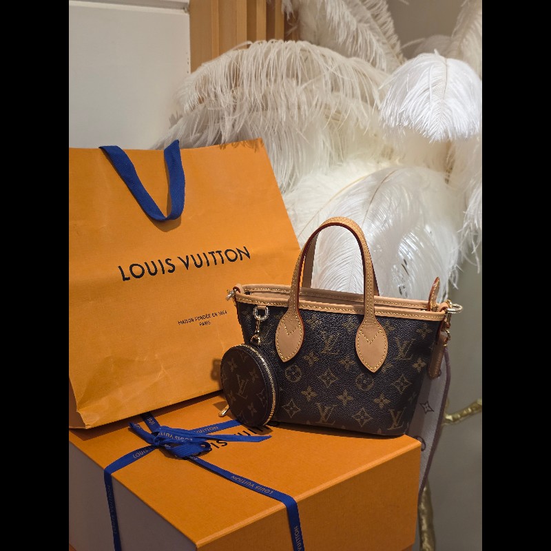 Louis Vuitton Neverfull BB 迷你托特包 日本購證熱門小尺寸可手提+斜背-11