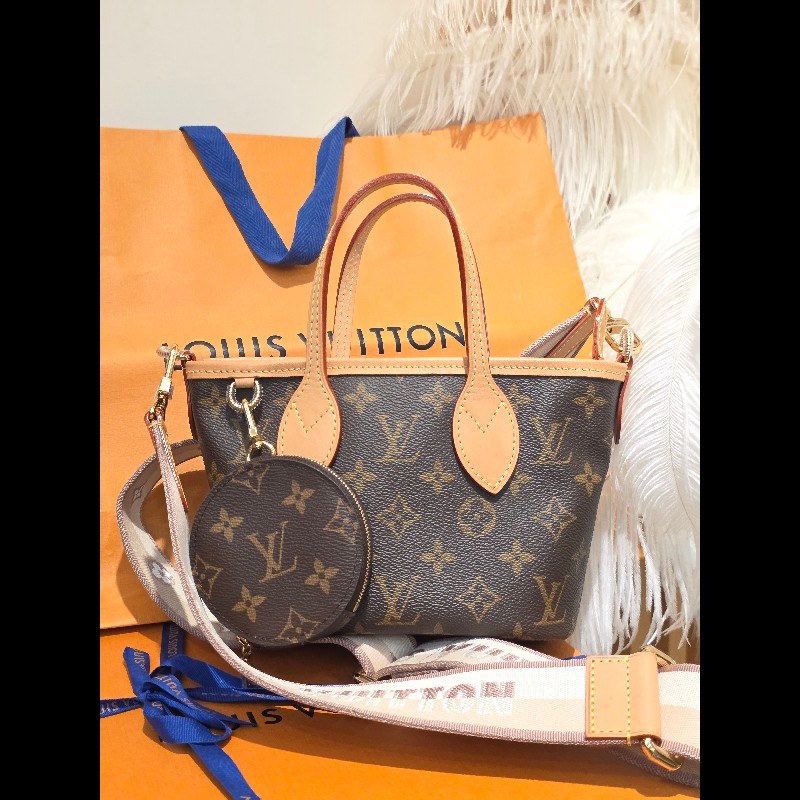 Louis Vuitton Neverfull BB 迷你托特包 日本購證熱門小尺寸可手提+斜背-12