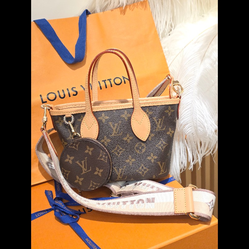 Louis Vuitton Neverfull BB 迷你托特包 日本購證熱門小尺寸可手提+斜背-13