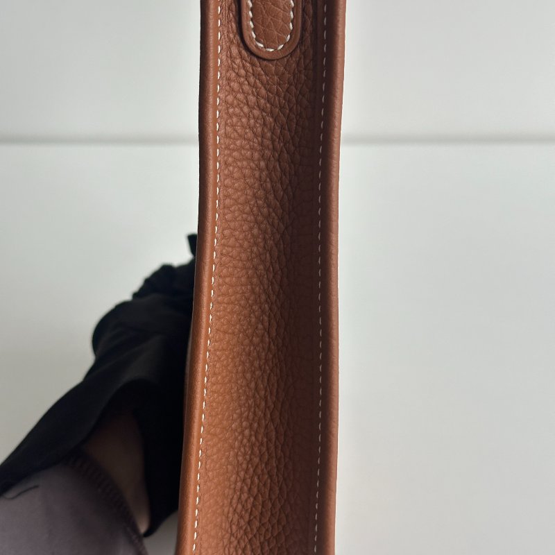 99新🆕 Hermès 愛馬仕 Mini Evelyne 金棕銀釦 二代-6