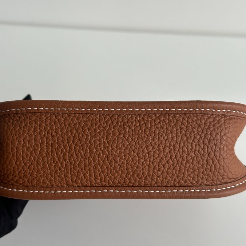 99新🆕 Hermès 愛馬仕 Mini Evelyne 金棕銀釦 二代-9