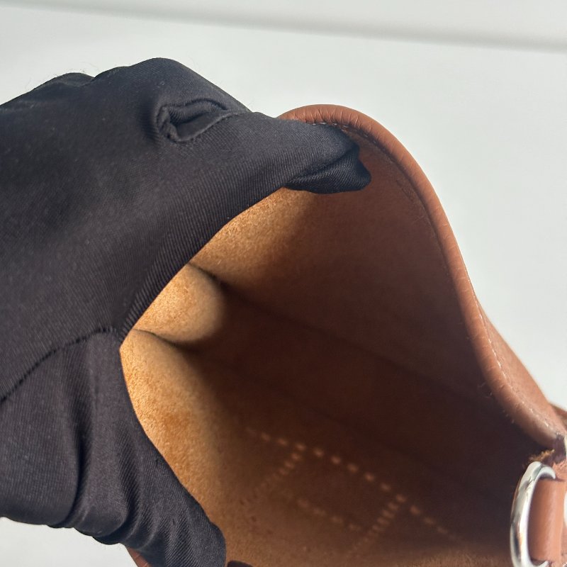 99新🆕 Hermès 愛馬仕 Mini Evelyne 金棕銀釦 二代-10