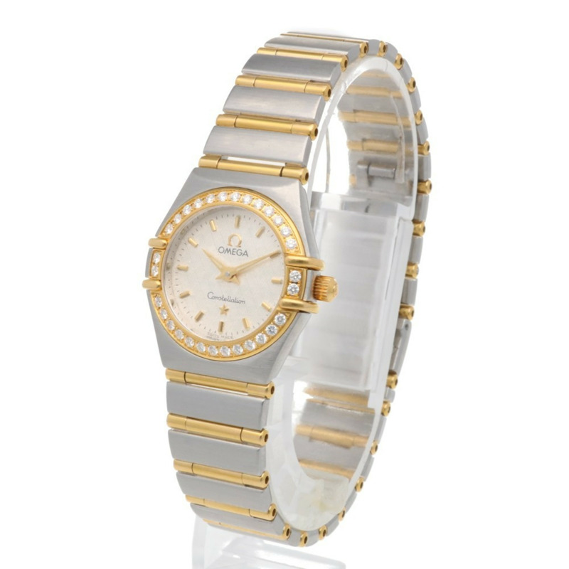 歐米茄星座系列腕錶，不鏽鋼材質，型號1267.30，石英機芯，女士款，58184XXX，二手，鑲鑽錶圈-2