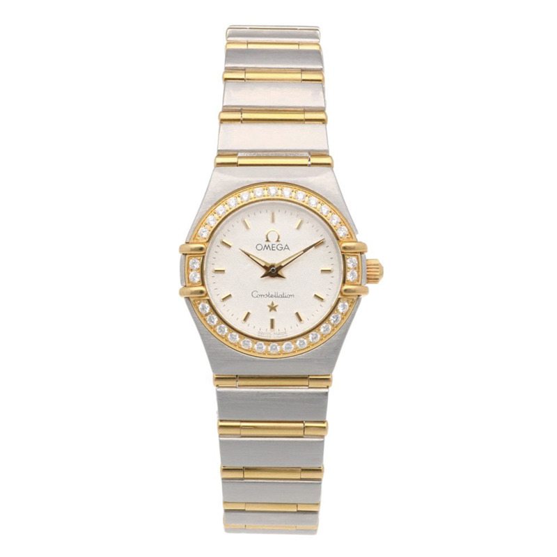 歐米茄星座系列腕錶，不鏽鋼材質，型號1267.30，石英機芯，女士款，58184XXX，二手，鑲鑽錶圈-7