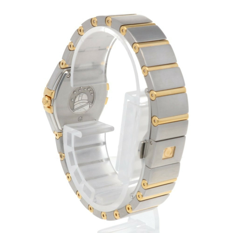 歐米茄星座系列腕錶，不鏽鋼石英錶 92086XXX，女士款，二手，12 顆鑽石，珍珠母貝錶盤。-4