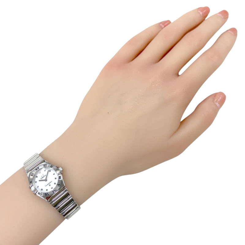 歐米茄星座系列 My Choice 腕錶,不鏽鋼 1561 石英機芯,拋光,女士款,二手,白色錶殼-1