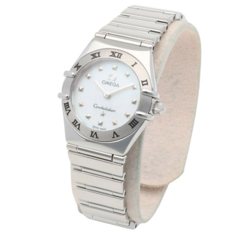 歐米茄星座系列 My Choice 腕錶,不鏽鋼 1561 石英機芯,拋光,女士款,二手,白色錶殼-2