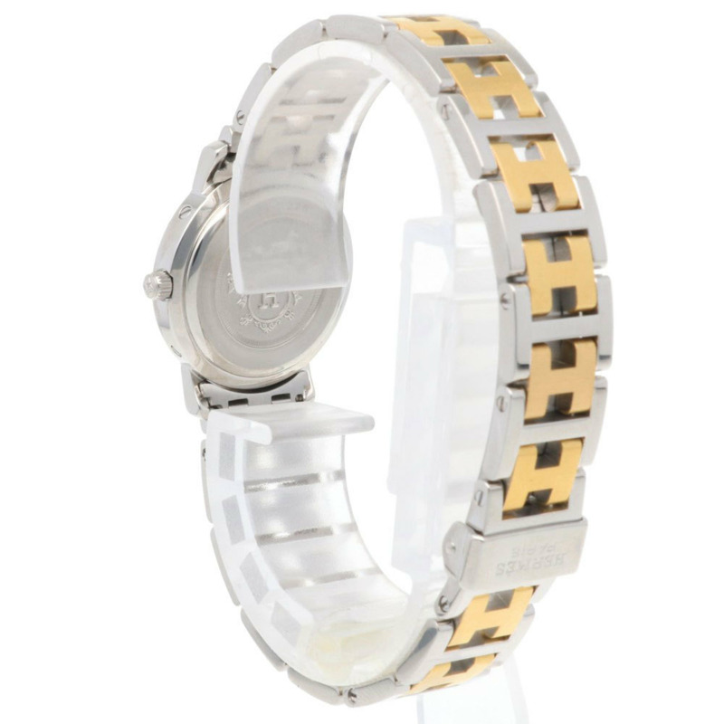 愛馬仕 Clipper 系列腕錶,不鏽鋼材質,CL4.220,石英機芯,拋光處理,女士款,二手-3