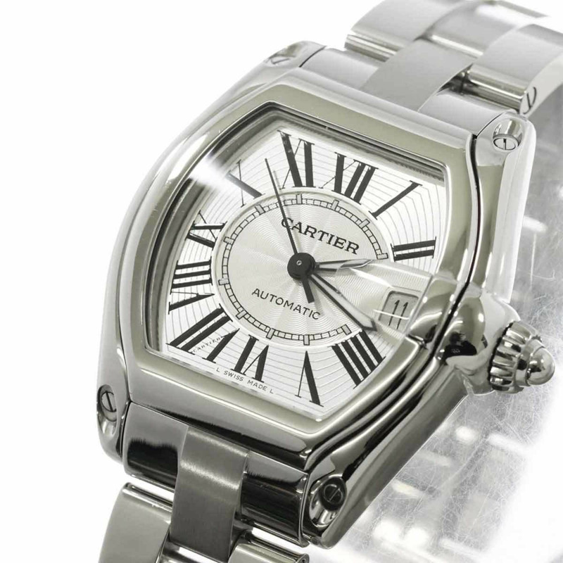 卡地亞 Roadster LM W62025V3 男士腕錶，日期顯示，銀色，自動上鍊機芯-6