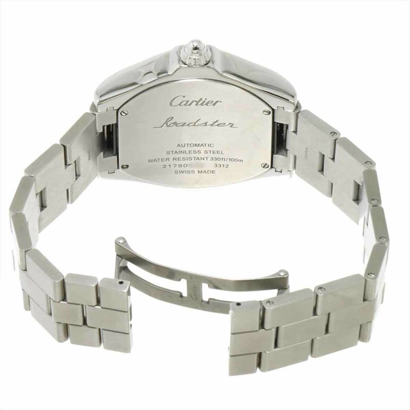 卡地亞 Roadster LM W6206017 男士腕錶，日期顯示，銀色，自動上鍊機芯-3