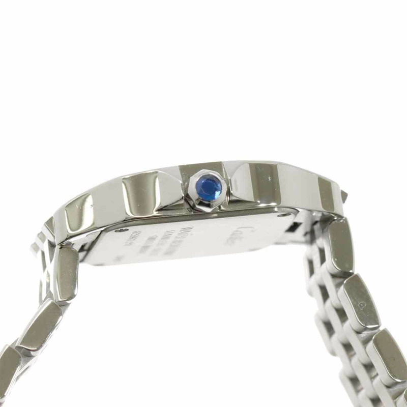 卡地亞 Santos Demoiselle SM W25064Z5 女士腕錶,象牙色,石英錶-6