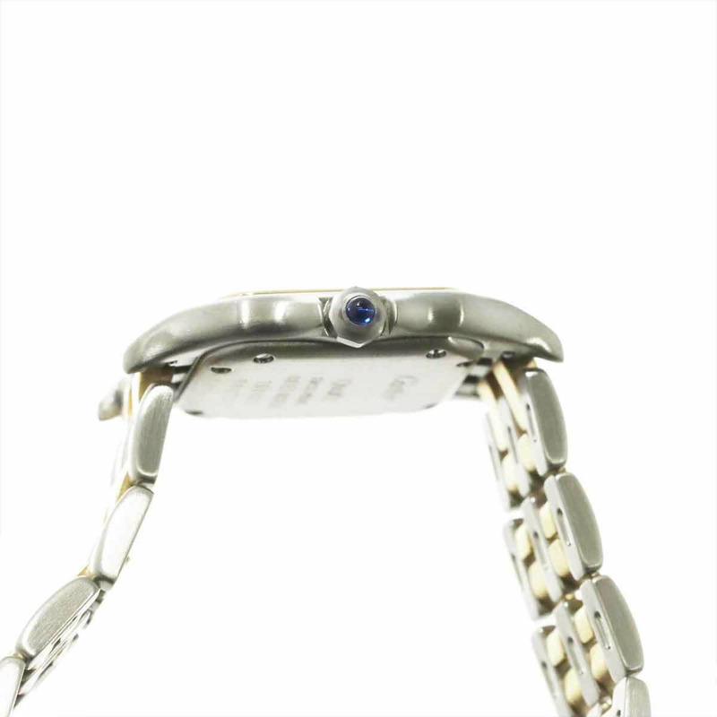 卡地亞 Panthère SM 雙排雙色女士腕錶 84083242 象牙色 18K 黃金石英錶-5