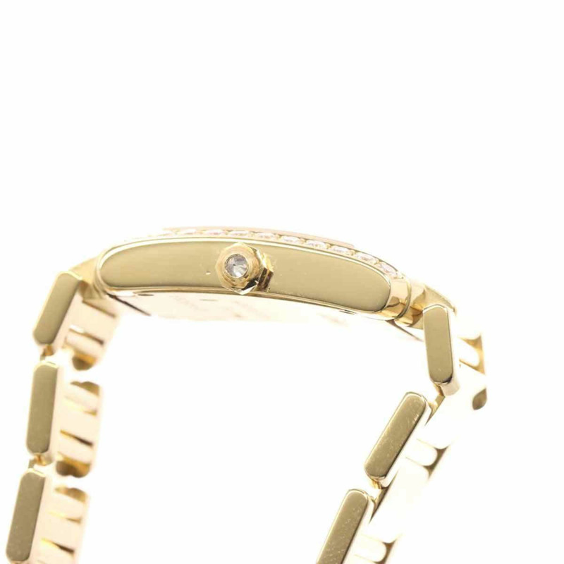 卡地亞 Tank Française SM WE1023R8 女士腕錶,鑲鑽錶圈,18K 黃金,實心石英機芯。-5