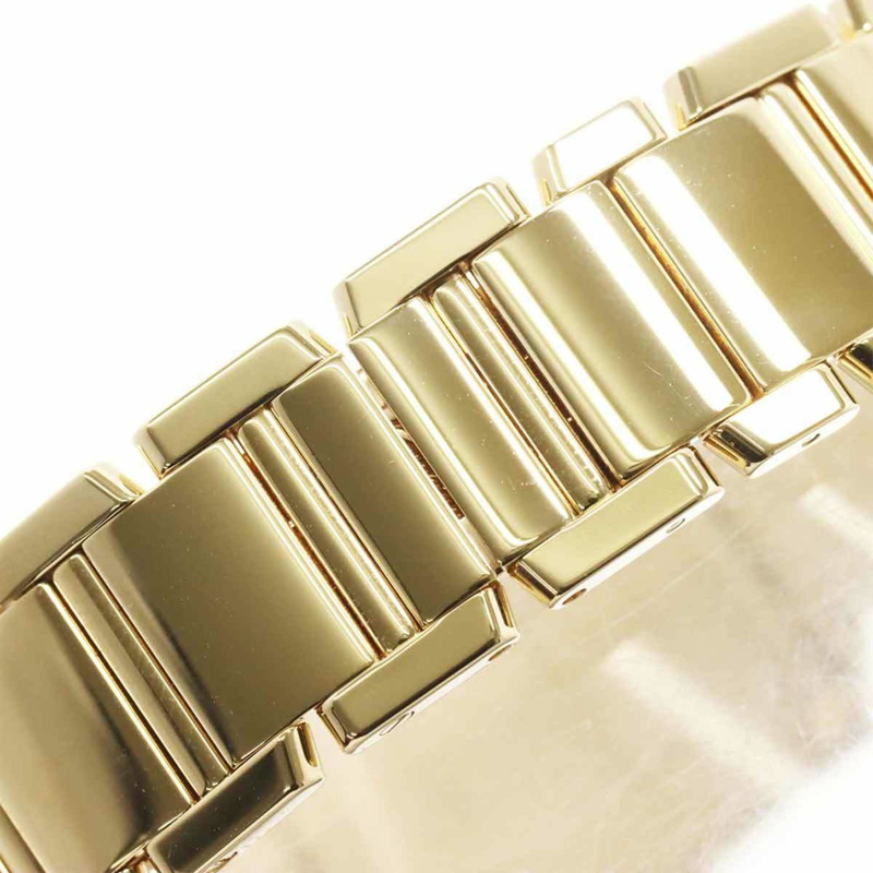 卡地亞 Tank Française SM WE1023R8 女士腕錶,鑲鑽錶圈,18K 黃金,實心石英機芯。-6