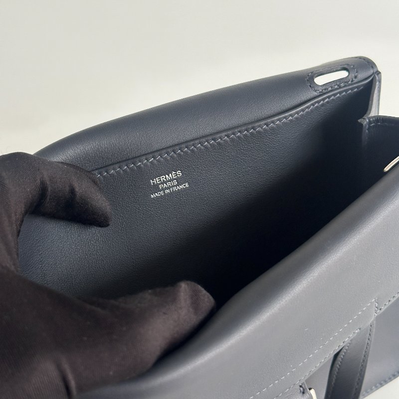 99新🆕 有購證🙌🏻 Hermès 愛馬仕 Mini Halzan 3Y銀釦-11