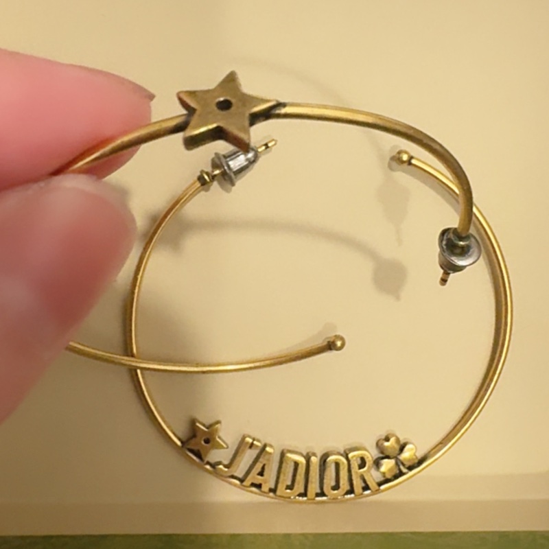 Dior J’A DIOR鍍金復古大圈耳環-7