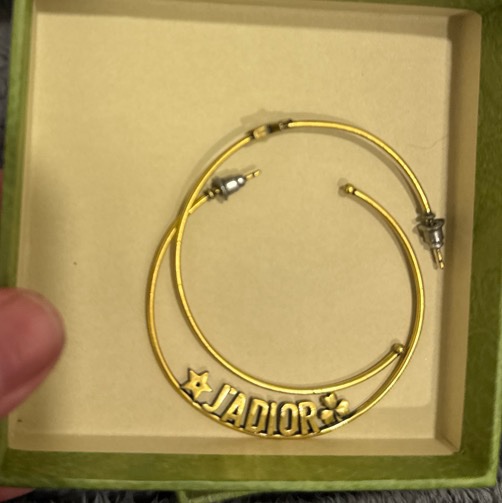 Dior J’A DIOR鍍金復古大圈耳環-23