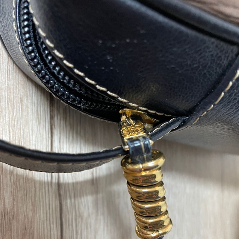 Loewe 栗子色金蛇骨斜背包-8