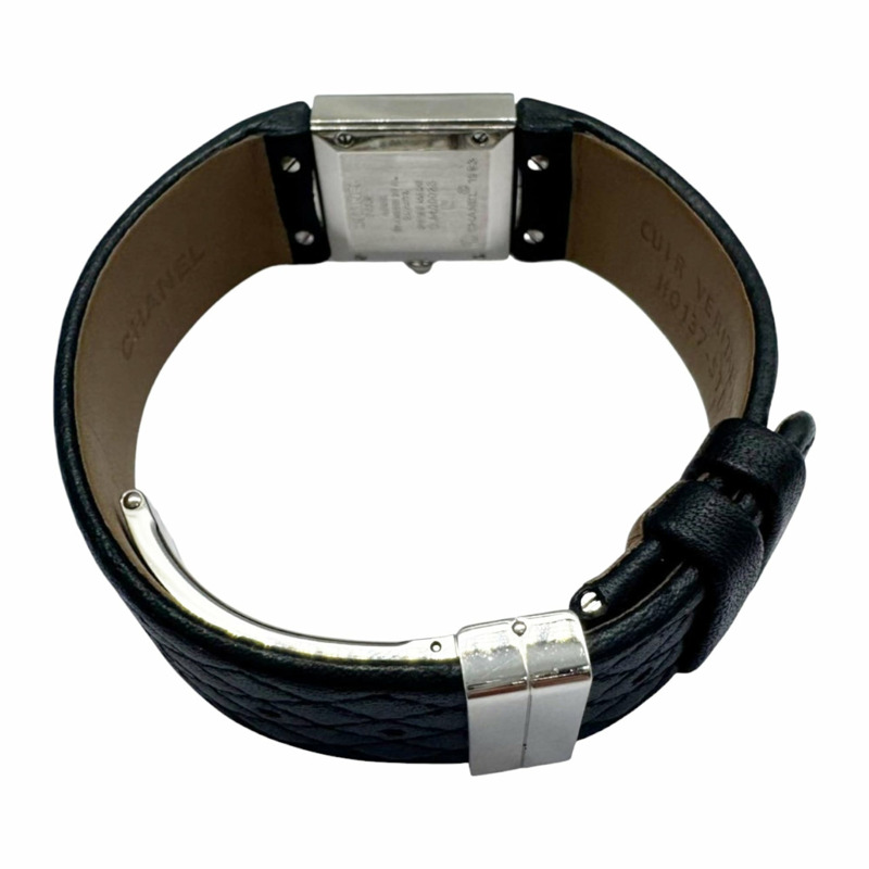 香奈兒 (CHANEL) Matelassé 女士腕錶,黑色錶盤,型號 H0116 QM00028,皮革錶帶,石英機芯-3