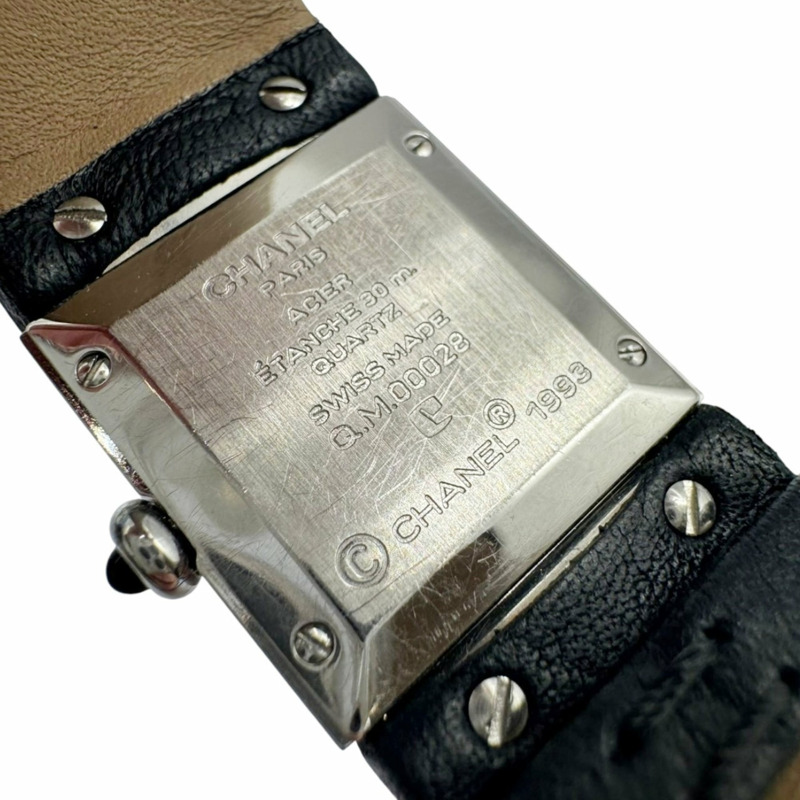 香奈兒 (CHANEL) Matelassé 女士腕錶,黑色錶盤,型號 H0116 QM00028,皮革錶帶,石英機芯-9