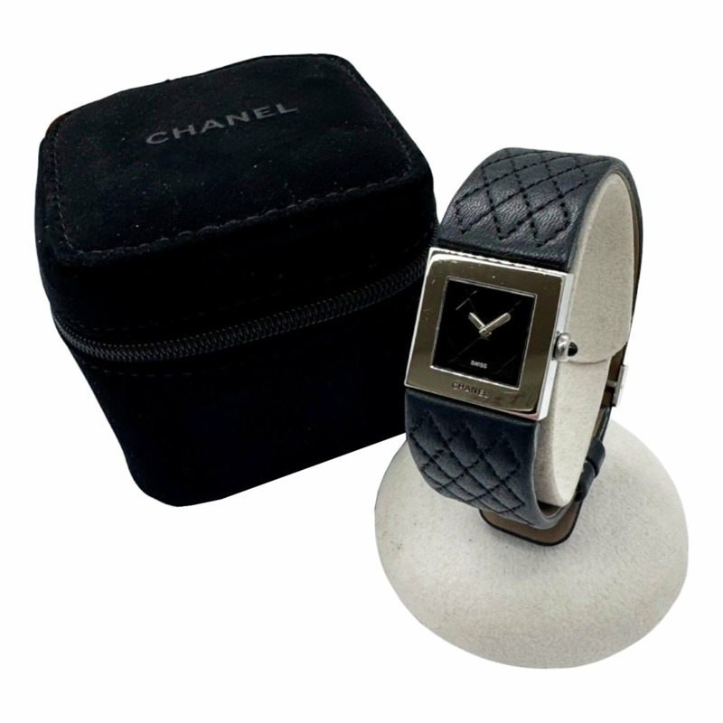 香奈兒 (CHANEL) Matelassé 女士腕錶,黑色錶盤,型號 H0116 QM00028,皮革錶帶,石英機芯-13