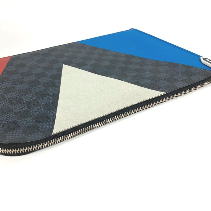 路易威登 N41594 美洲杯 Damier Graphite Pochette Jour GM 手提包/手拿包/L 型拉鍊手拿包/帆布男女通用款 黑色-2