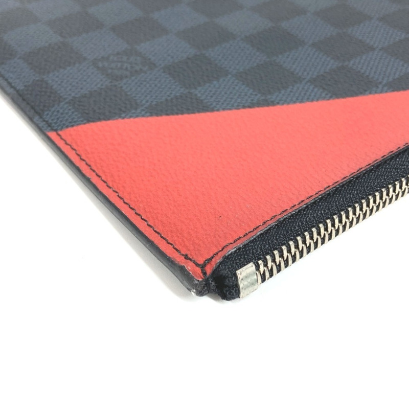 路易威登 N41594 美洲杯 Damier Graphite Pochette Jour GM 手提包/手拿包/L 型拉鍊手拿包/帆布男女通用款 黑色-4