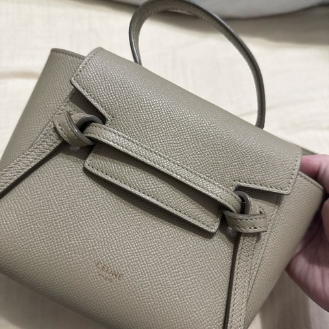 Celine Pico Belt 鯰魚包 奶茶色