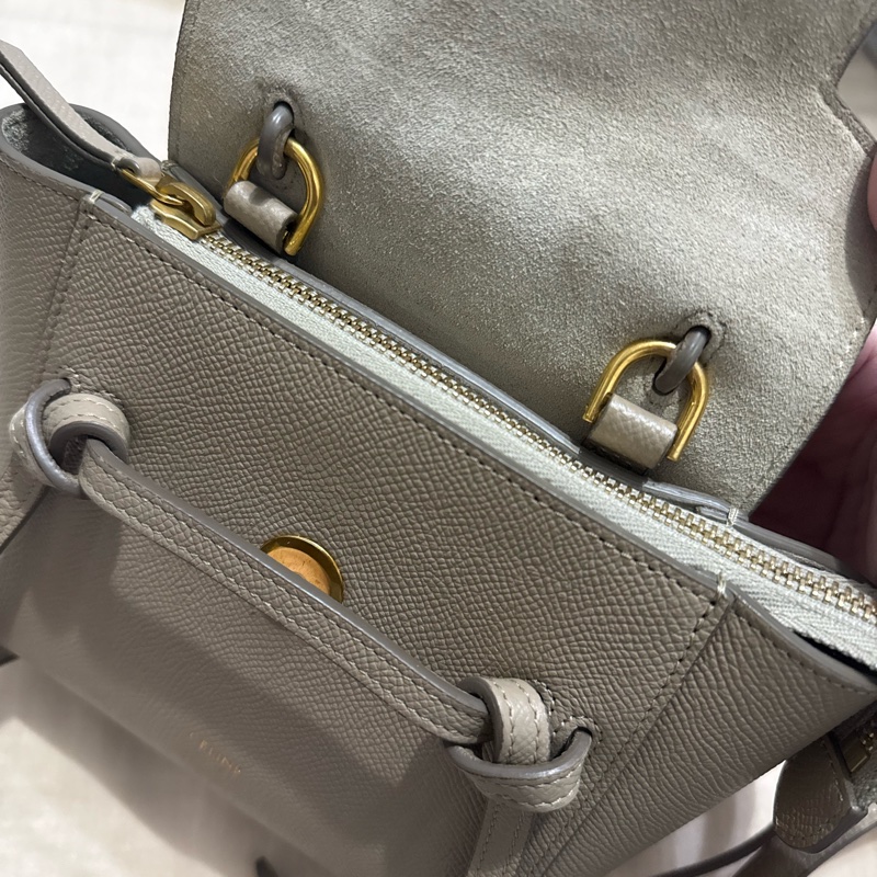 Celine Pico Belt 鯰魚包 奶茶色-1