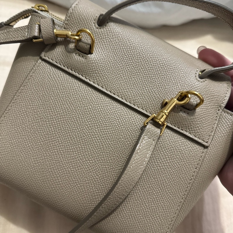 Celine Pico Belt 鯰魚包 奶茶色-3