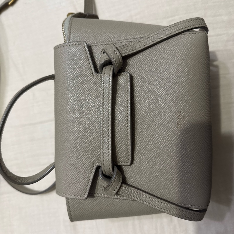 Celine Pico Belt 鯰魚包 奶茶色-5