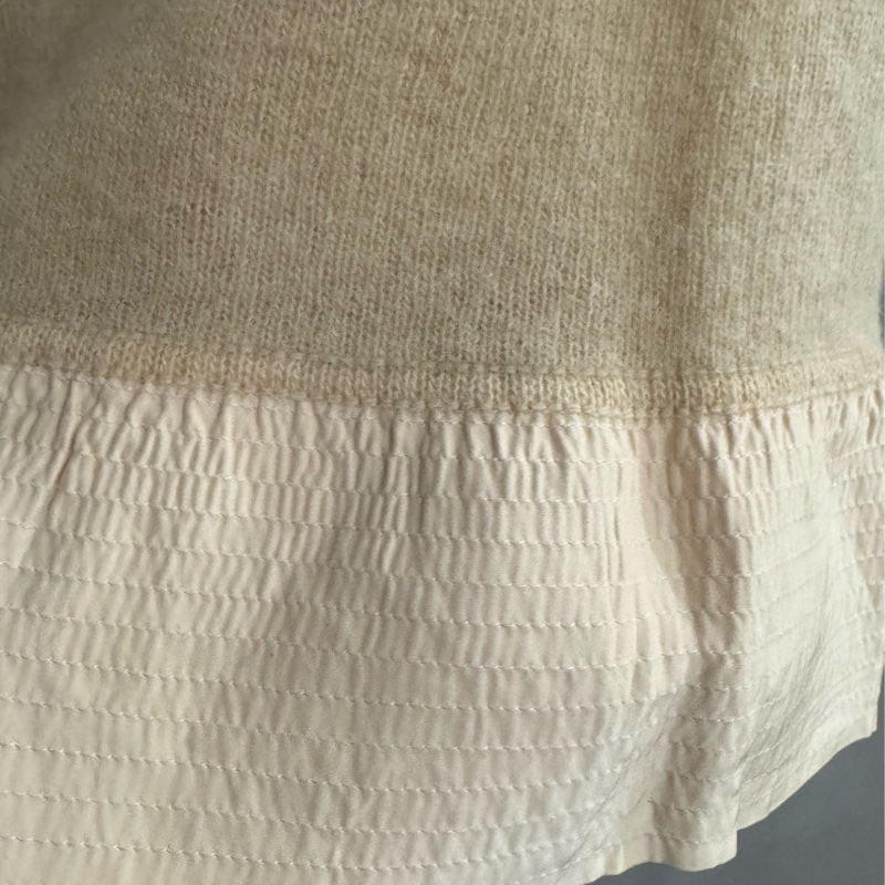 《新歡舊愛》正品LV路易威登金屬釦奶茶色毛衣M-5